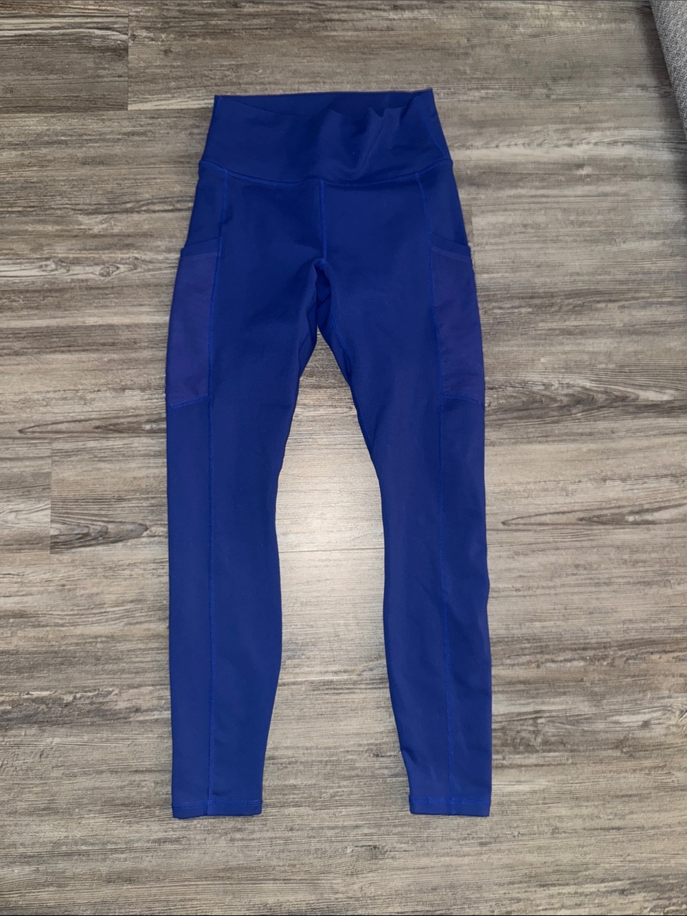 Fabletics High-Waist Cobalt Blue Leggings with Side Pockets